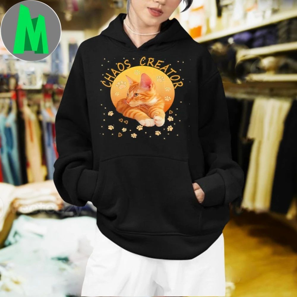 Orange Tabby Ginger Kitten Cat Lovers Mom Dad Chaos Creator Shirt Unisex