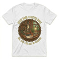 Quiet Book & Coffee Nook Cat Vintage Reading Cozy Bookworm Gift White Te Unisex
