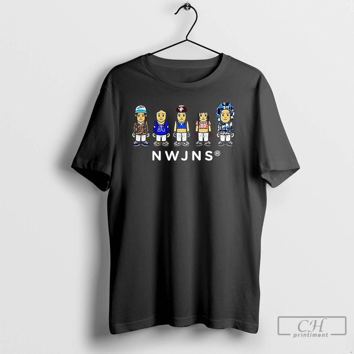 Classic Nwjns Baby Tokki Pixel Art Vintage T Shirts Unisex