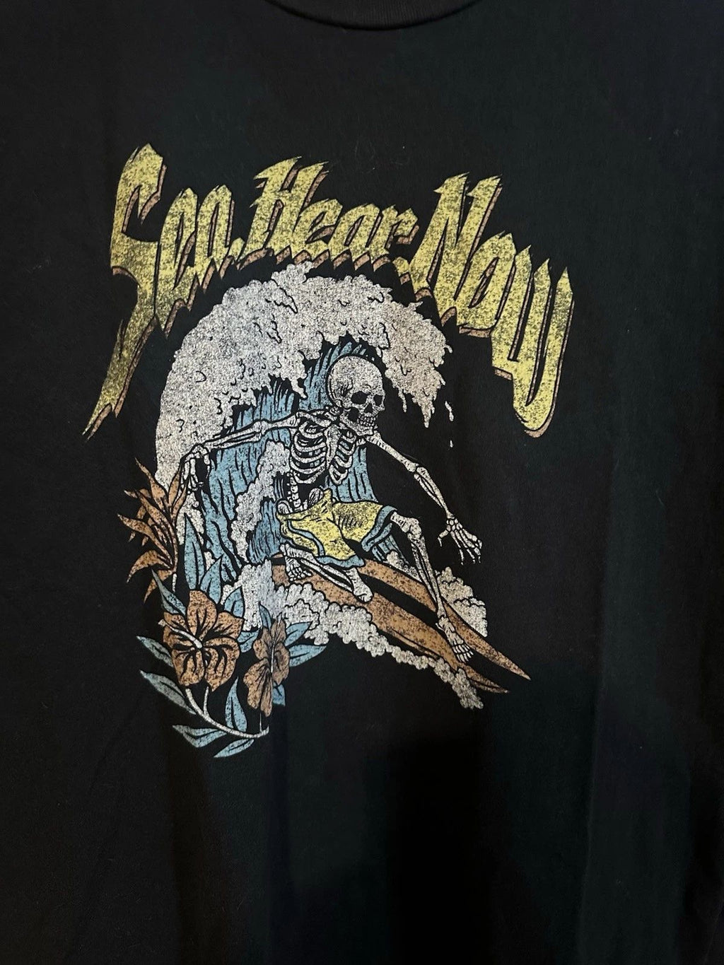 Sea.Hear.Now Festival Skeleton Surf Graphic Black L Men's the Killers Unisex