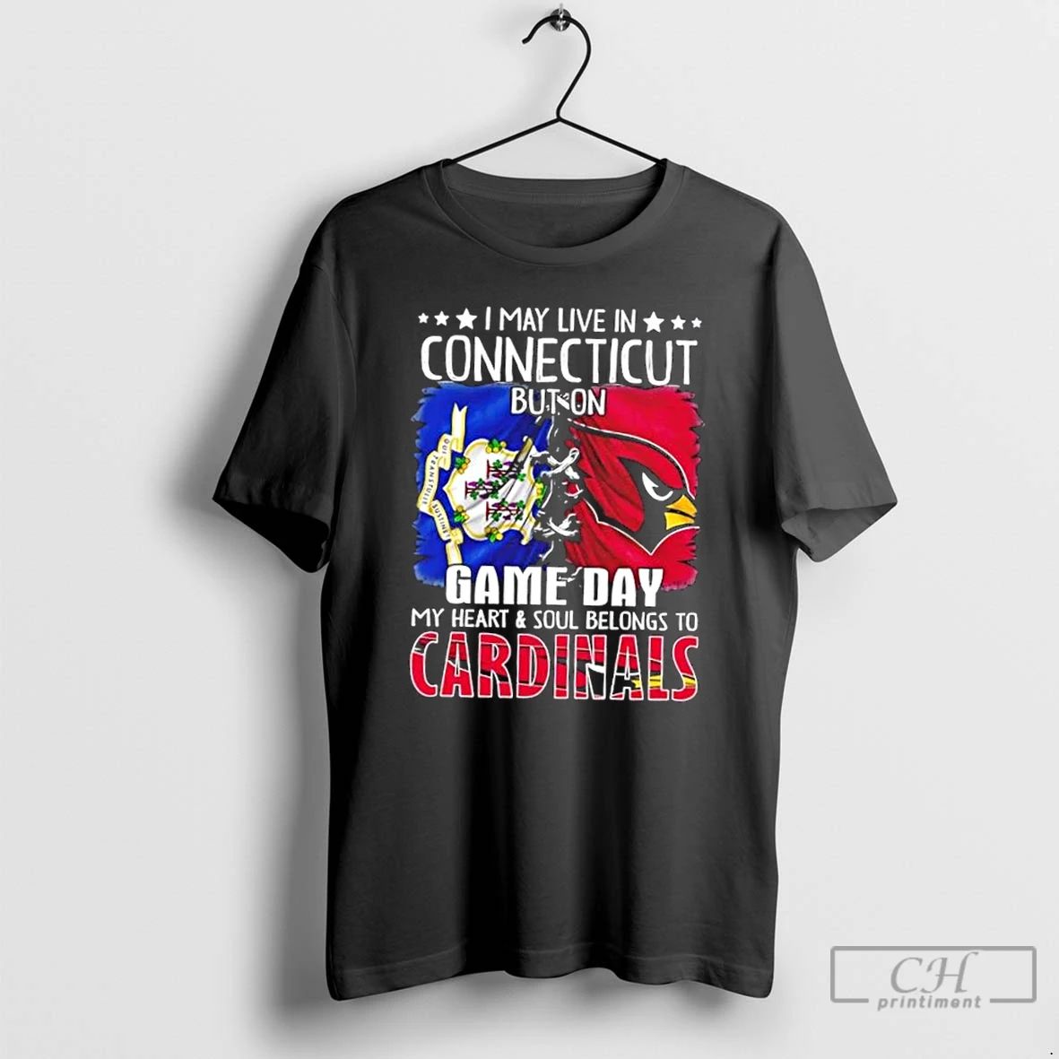Premium I May Live In Connecticut But On Gameday My Heart And Soul Belongs To Unisex
