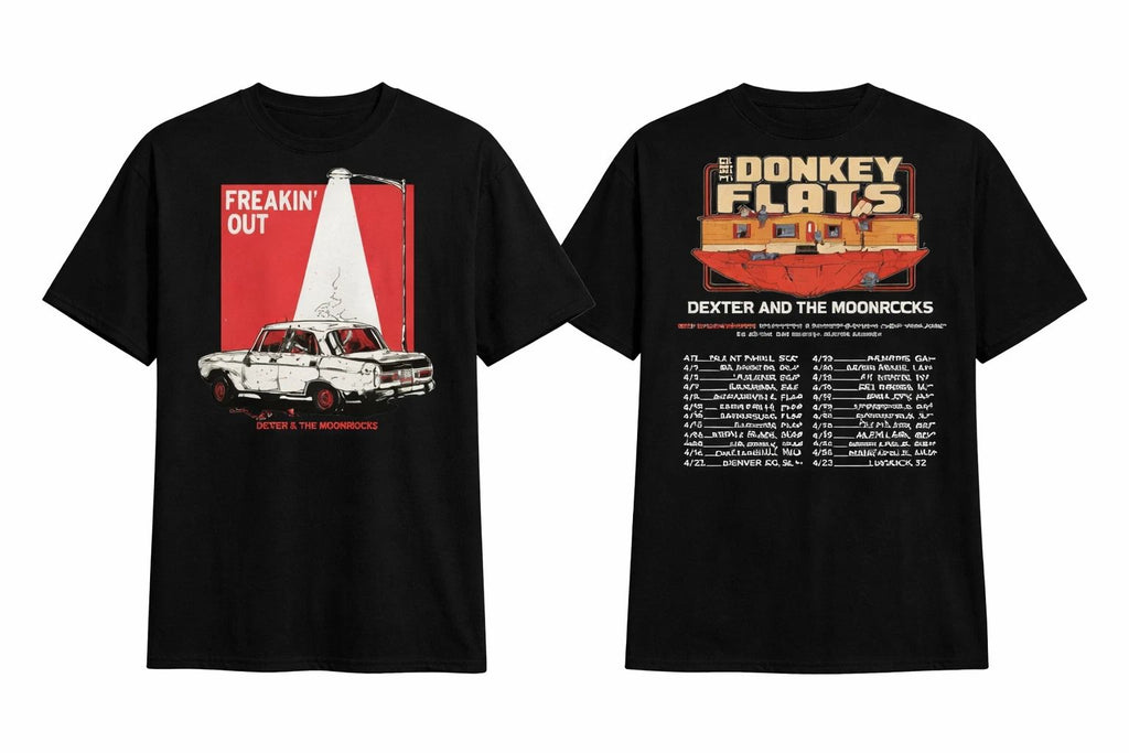 Dexter and The Moonrocks Freakin’ Out The Donkey Flats Tour Shirt S-3XL Unisex