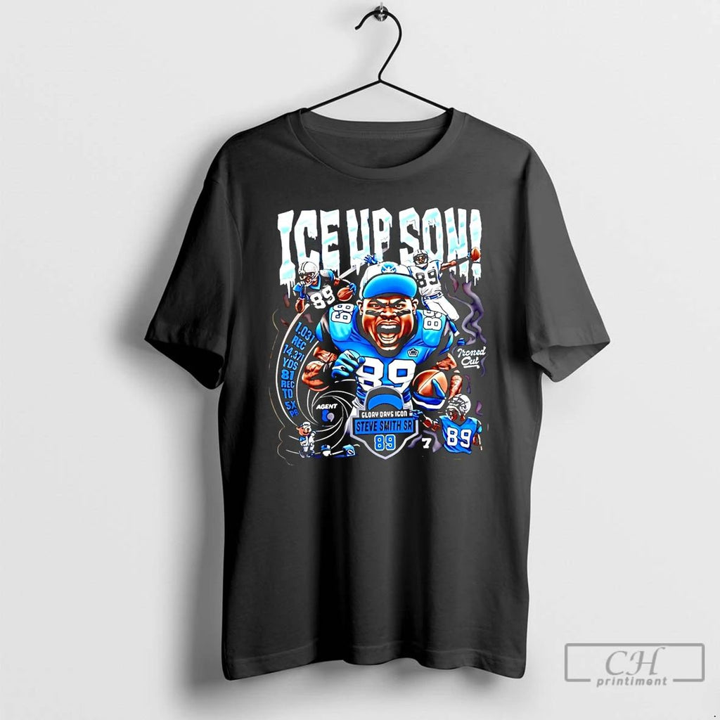 Classic Steve Smith Sr Carolina Panthers Ice Up Son Graphic T Shirts Unisex