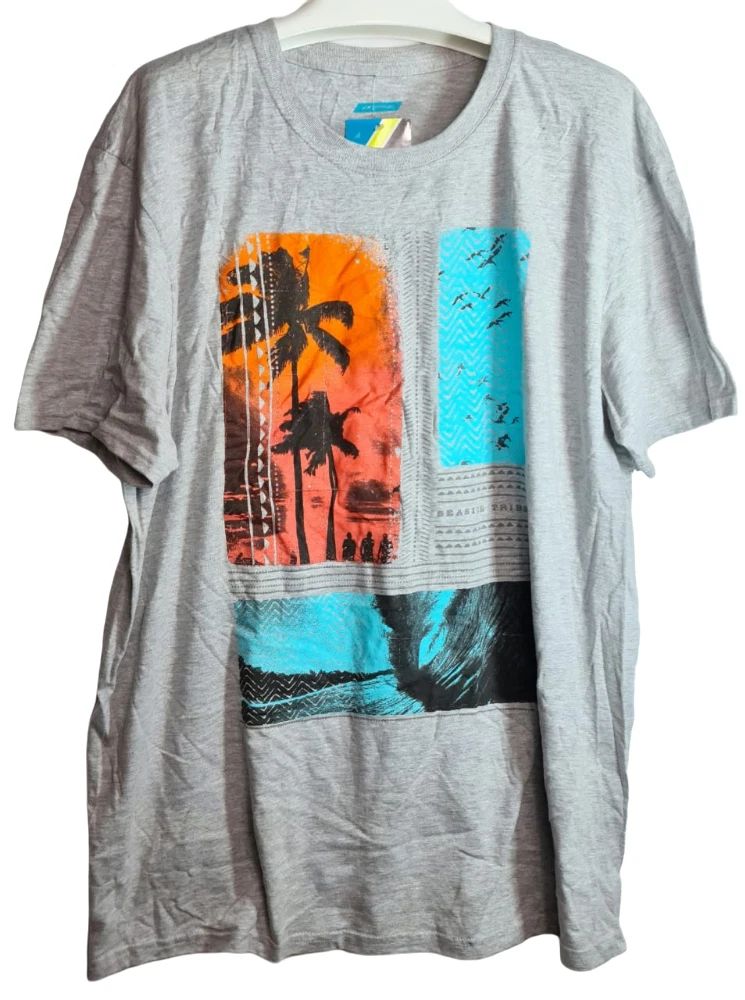 Oxide Men's Surf Graphic Short-Sleeve Grey - SMALL Unisex
