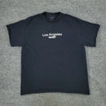 Re:SET Shirt Men's Large Black Los Angeles Graphic Tee Crew Neck Short Sleeve Unisex