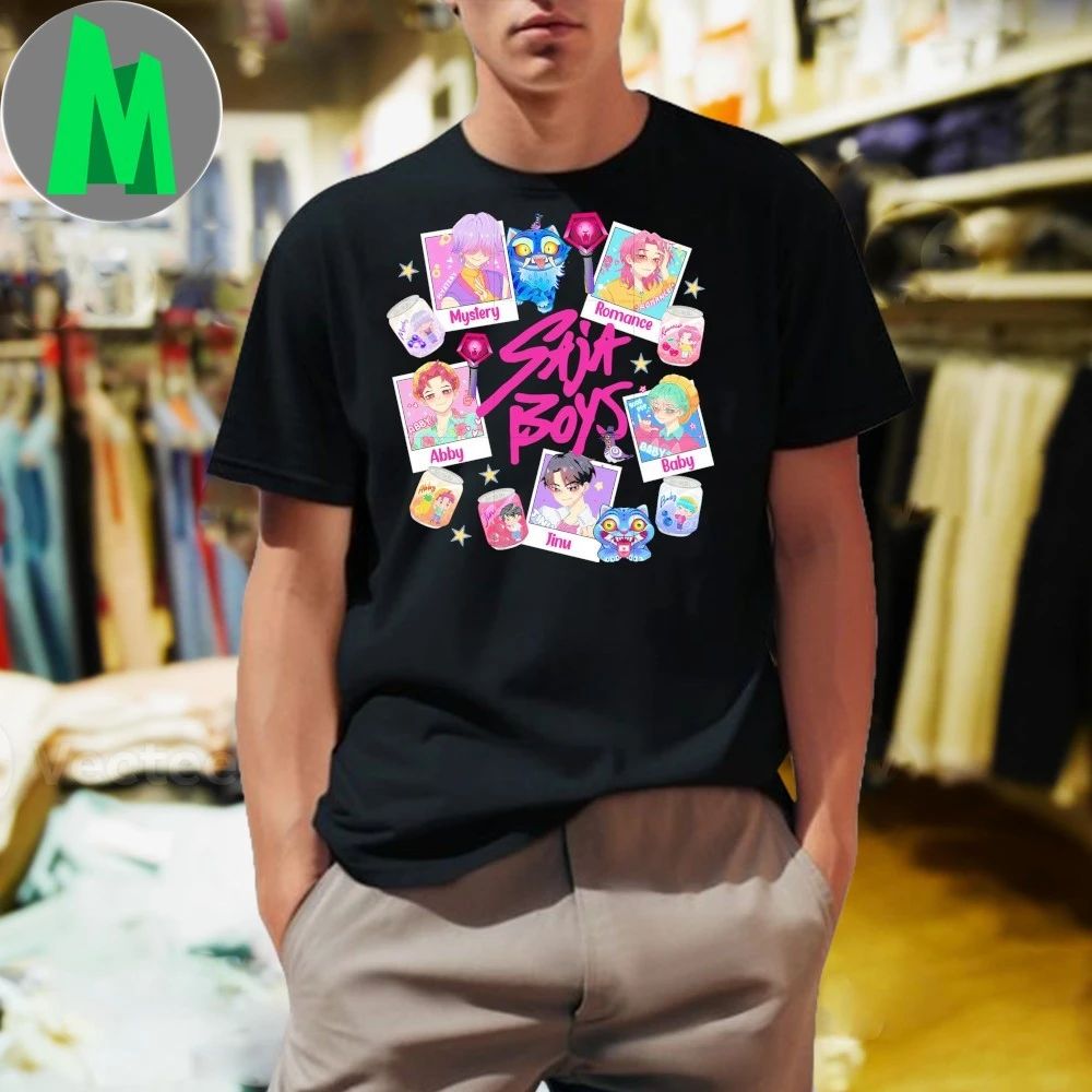 Saja Boys polaroid style kpop demon hunters saja boys names shirt Unisex