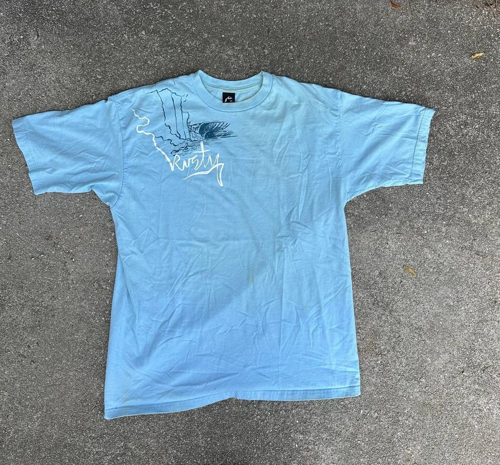 Rusty Surf Graphic Light Blue Size XL Unisex