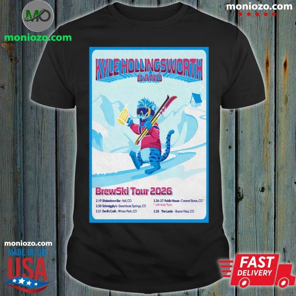 Kyle HollingsWorth Band Brewski 2026 Tour Poster Shirt Unisex