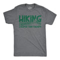 Mens Hiking Cheaper Than Therapy Funny Camping Outdoor Summer T shirt Unisex