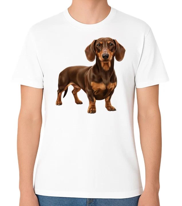 Dachshund Dog Illustration Unisex Sausage Dog Lover Tee Unisex
