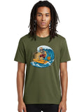 Skeleton-Surfer Mens Graphic Tee, 100% Cotton, Casual Summer Wear Unisex