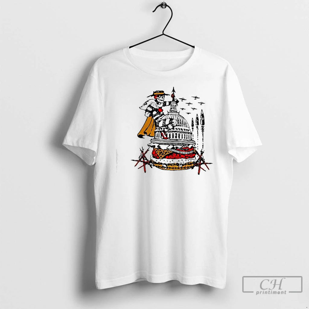 Premium Murder Burger Skeleton Graphic Unisex
