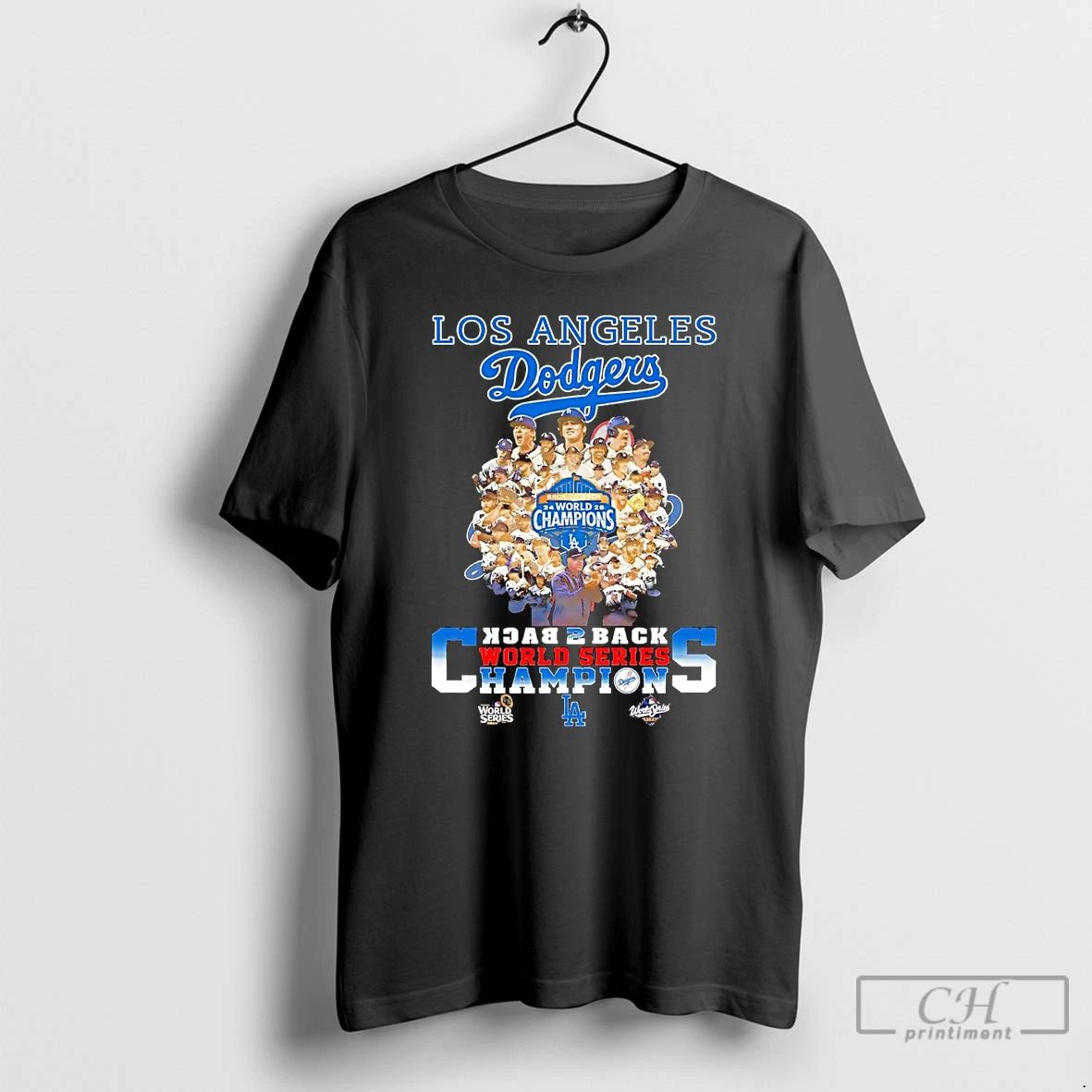 Premium Los Angeles Dodgers Back To Back World Series Champions T Shirts Unisex