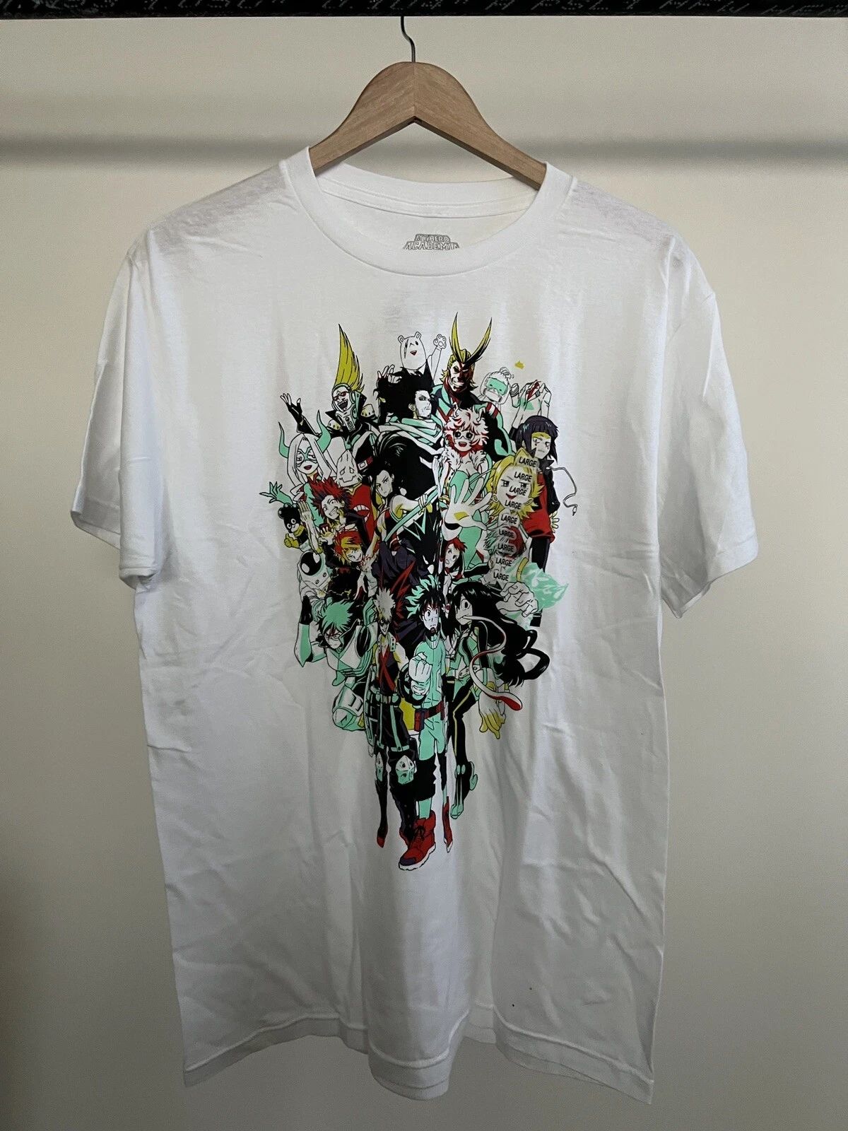 My Hero Academia Shirt Mens Medium White Heroes Class Funimation Anime Manga New Unisex