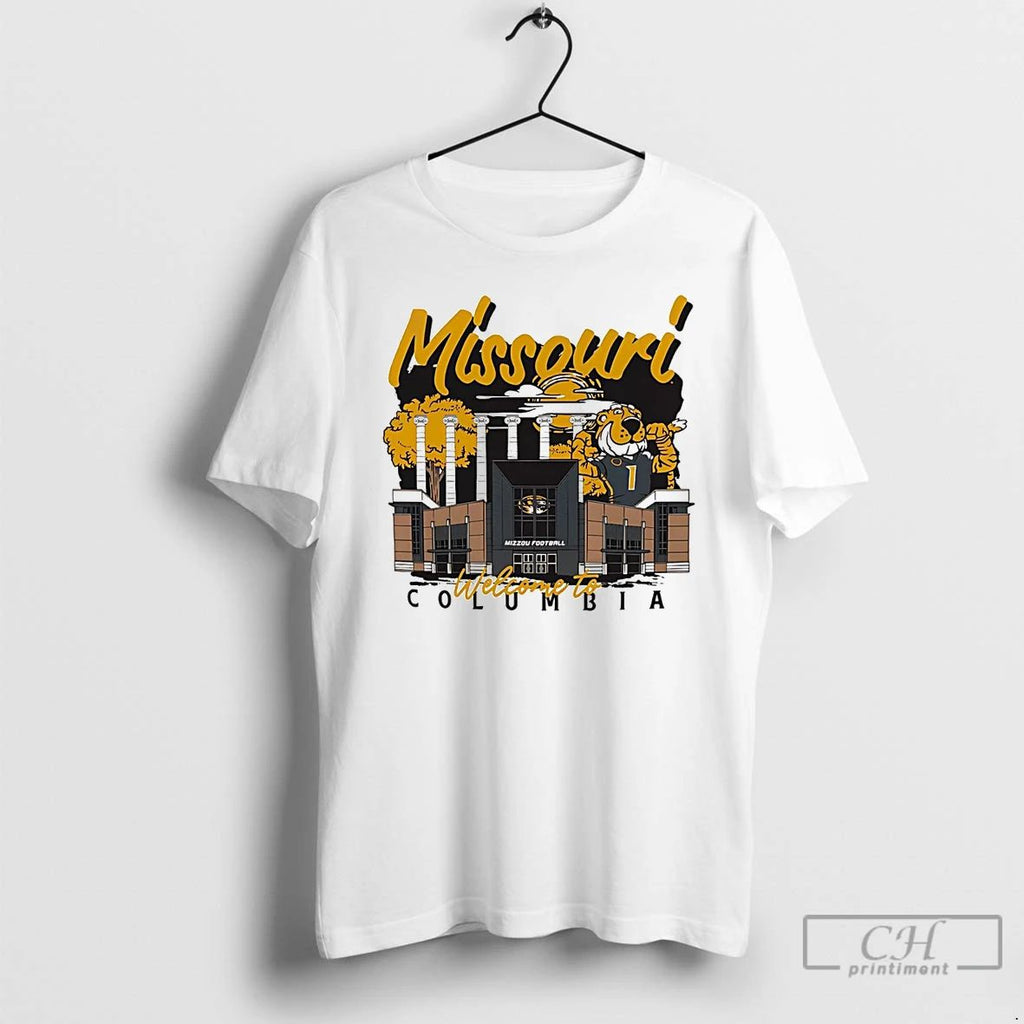Premium Missouri Tigers Mascot Welcome To Columbia Campus T Shirts Unisex