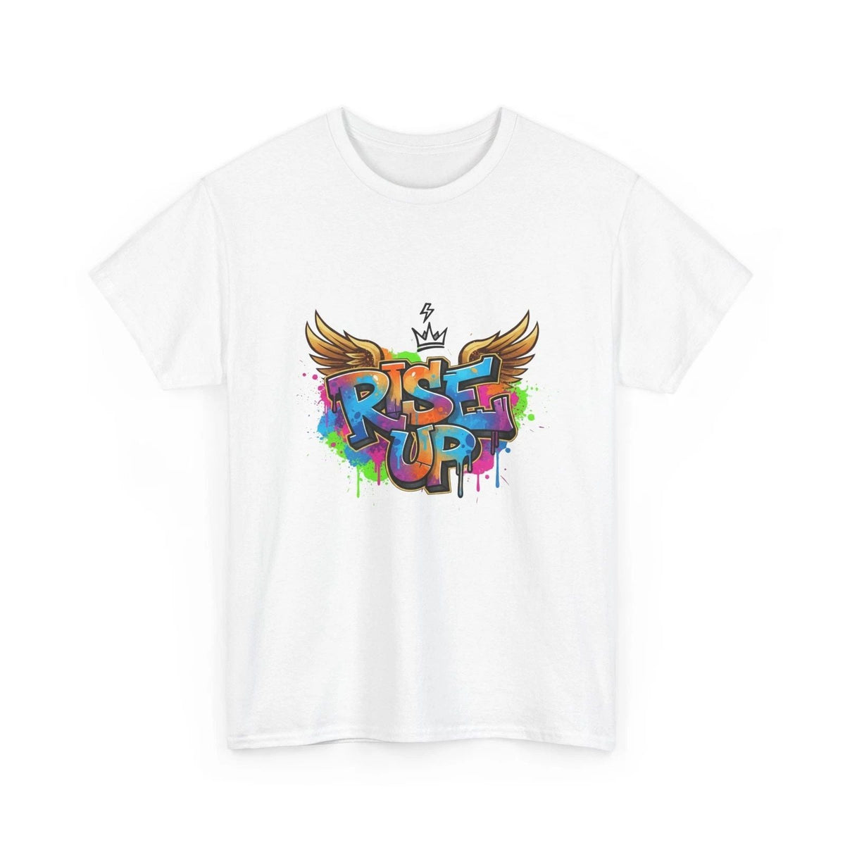 Rise Up Graffiti Wings Colorful Street Art Motivation Graphic Tee Unisex