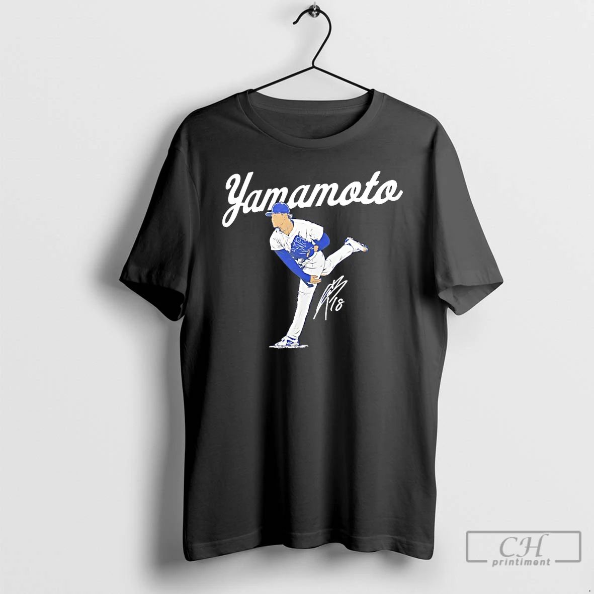 Classic Yoshinobu Yamamoto La Dodgers World Series Player Signature T Shirts Unisex