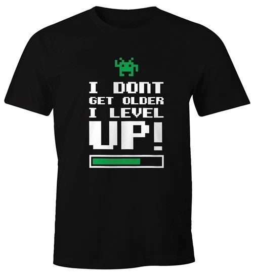 Men's I don't get older I level up Fun Shirt Moonworks® Unisex