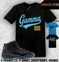 Tee Shirt Matching AJ 11 Gamma Blue 2025 To Match Sneaker Jersey 11s Unisex