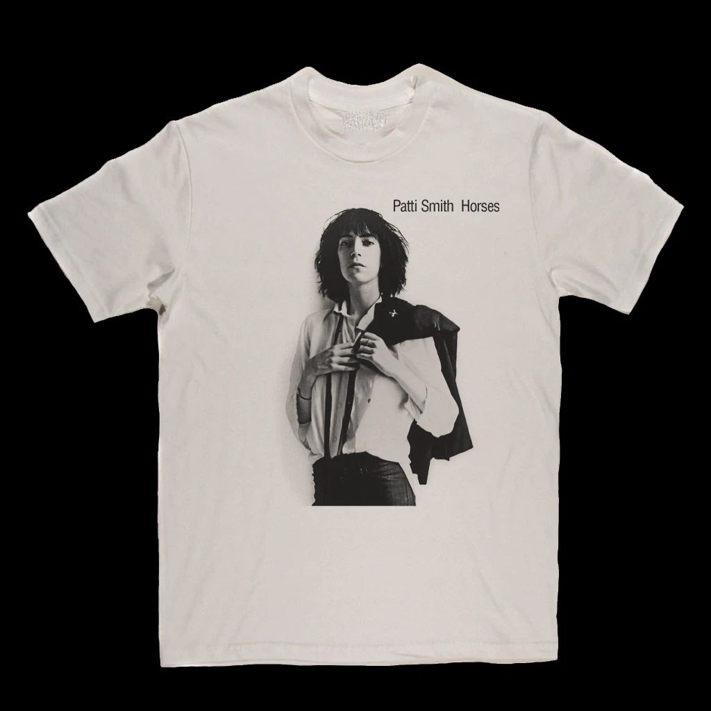 Vintage Patti Smith Horses Cotton White All Size Men Women Tee Shirt KN136 Unisex