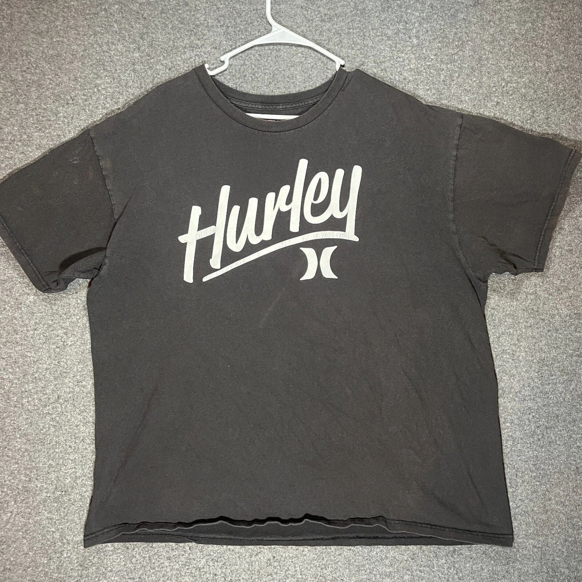 Hurley Shirt Adult Black Spell Out Surfing Surf Cotton Men Unisex