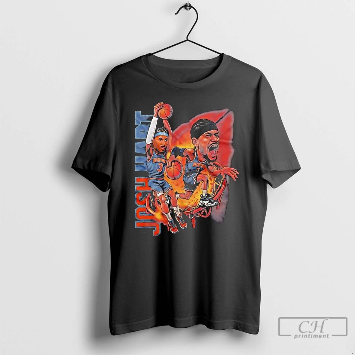 Premium Josh Hart Ny Knicks Cartoon Basketball Graphic T Shirts Unisex