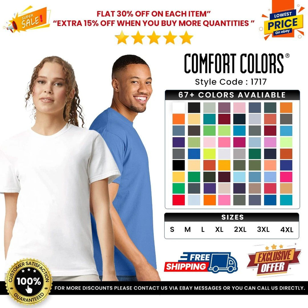 Comfort Colors 1717 Unisex 100% Soft Cotton Garment-Dyed Heavyweight Unisex