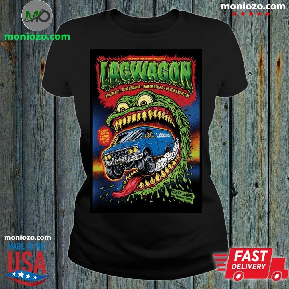 Lagwagon At The Fillmore SF On May 16-17 2026 Poster Shirt Unisex