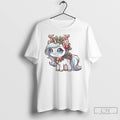 Classic Reindeer Unicorn Bells And Holly Christmas White T Shirts Unisex