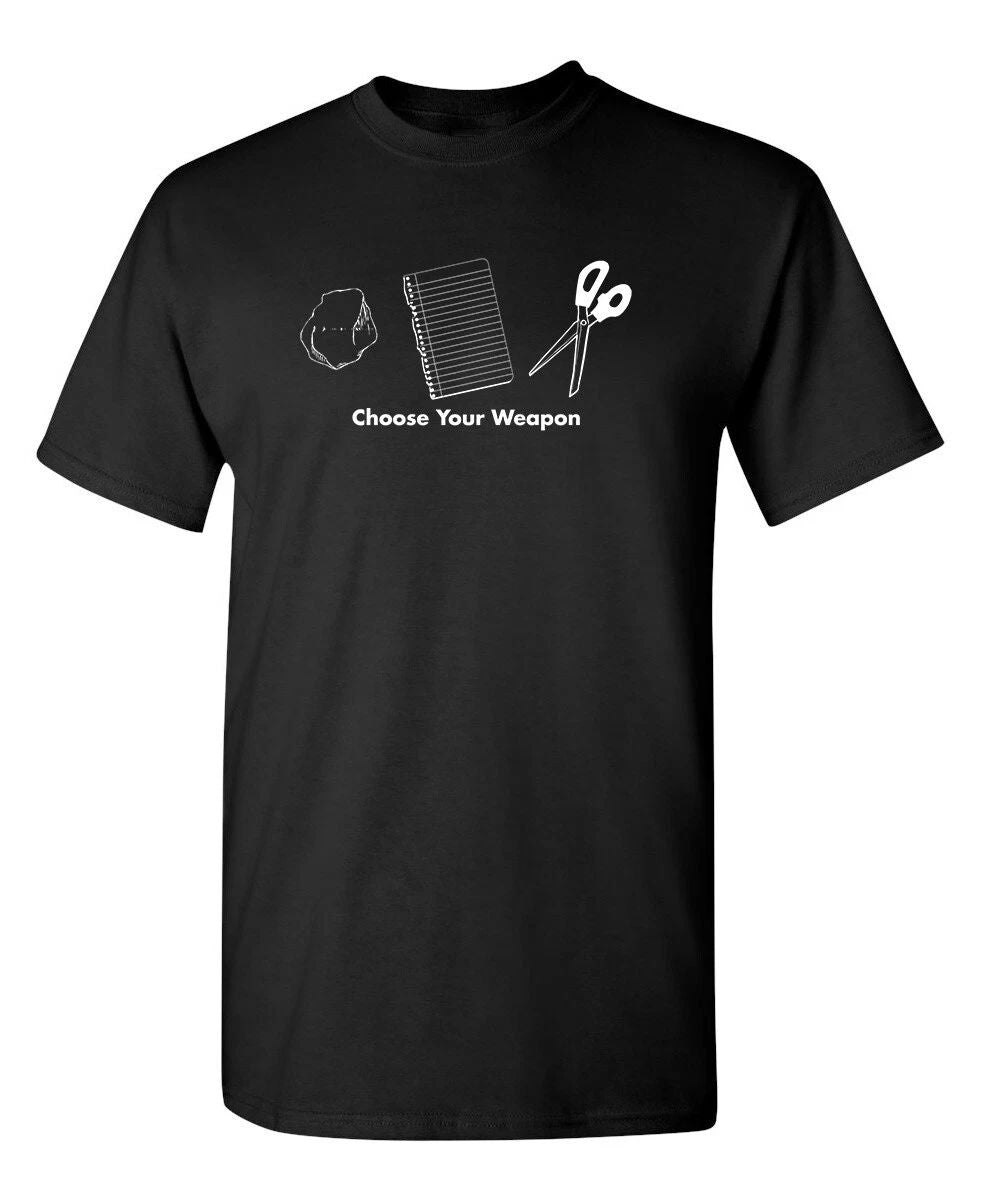 Rock Paper Scissors Sarcastic Humor Graphic Super Soft Ring Spun Funny T Shirt Unisex
