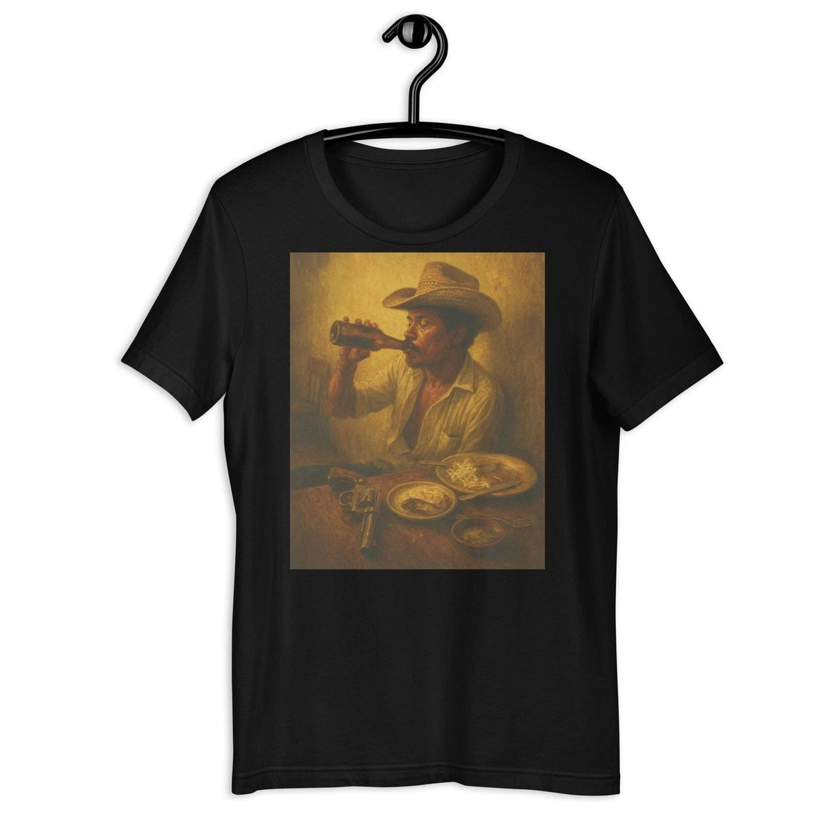 Mexican Cowboy Vintage Ranchero Tequila Food Graphic Tee Unisex