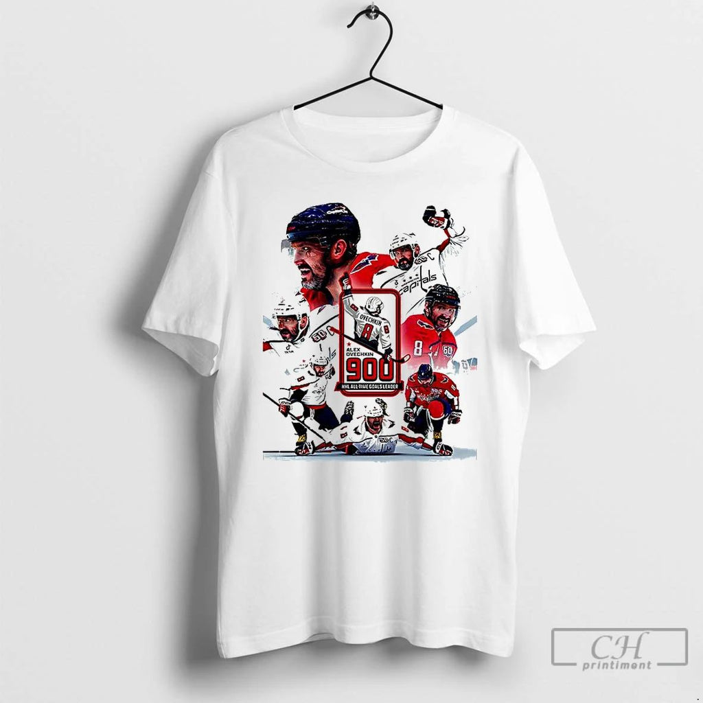 Premium Alex Ovechkin 900 Nhl All Time Goals Leader T Shirts Unisex