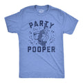 Mens Funny T Shirts Party Pooper Sarcastic Graphic Novelty Tee for Men Unisex