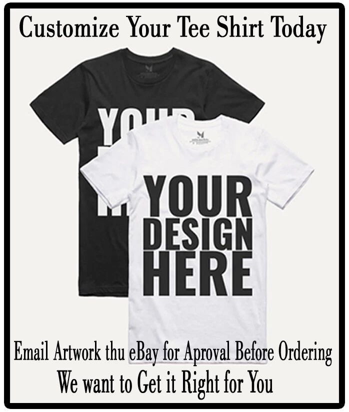 Your Custom Front or Back Tee Shirt Your Design Your Artwork Full Color We Print Unisex