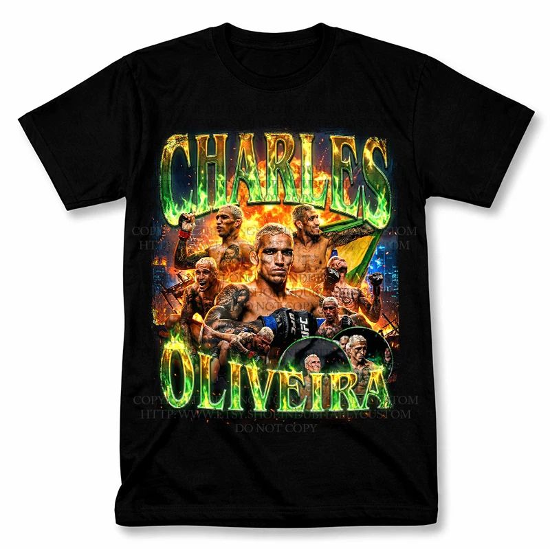 Charles Oliveira UFC Graphic T Shirt Vintage Style MMA Fan Tee Unisex