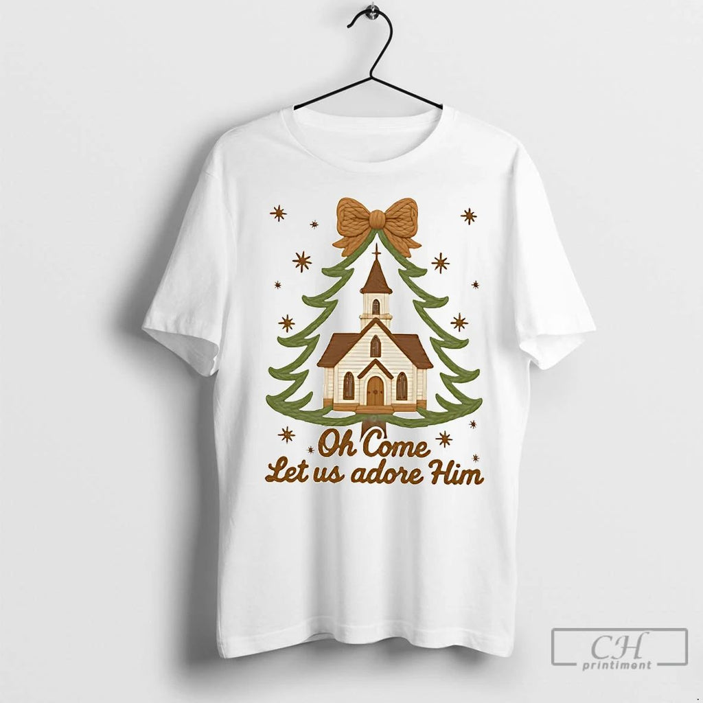 Premium Oh Come Let Us Adore Him Christmas Unisex