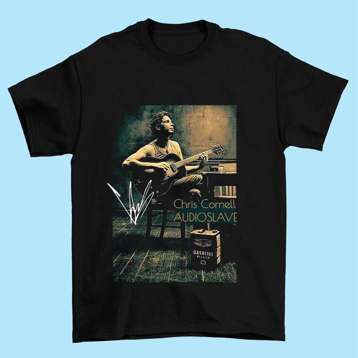 Singer CHRIS CORNELL Signature T Shirt Black Short Sleeve All Size S-5XL Unisex