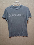 QuikSilver T Shirt Adult Small Heather Gray Short Sleeve Spellout Logo Unisex