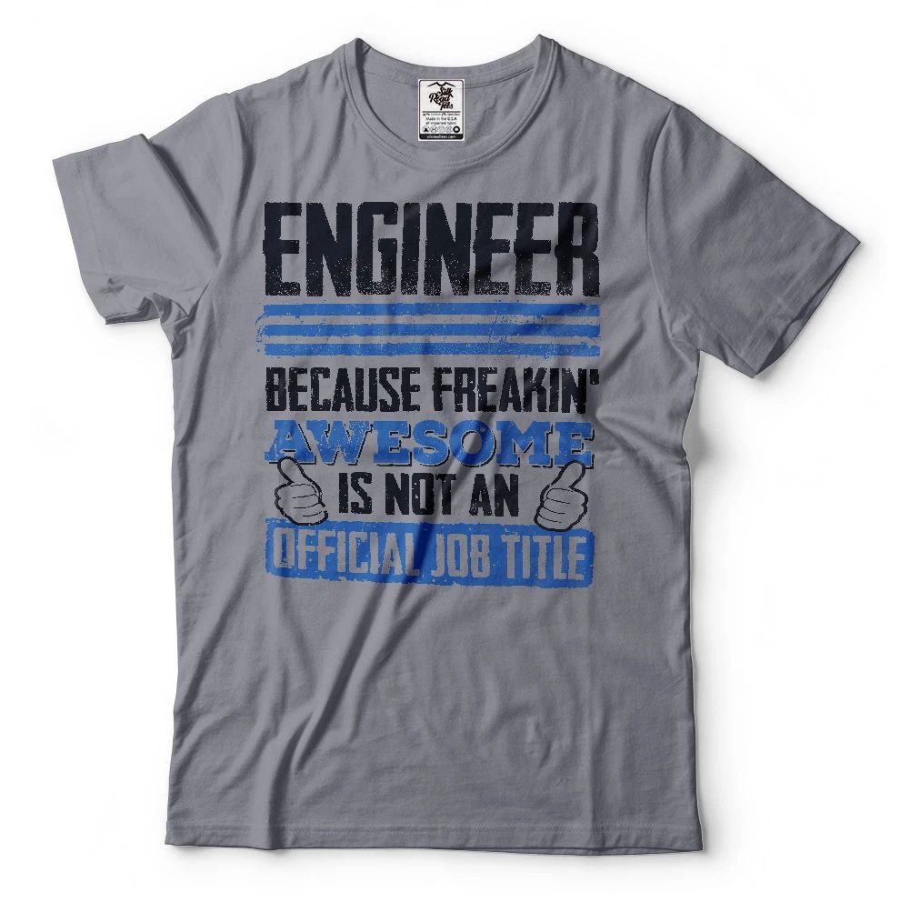 Engineer Funny Tee Shirt Men's Gray Unisex