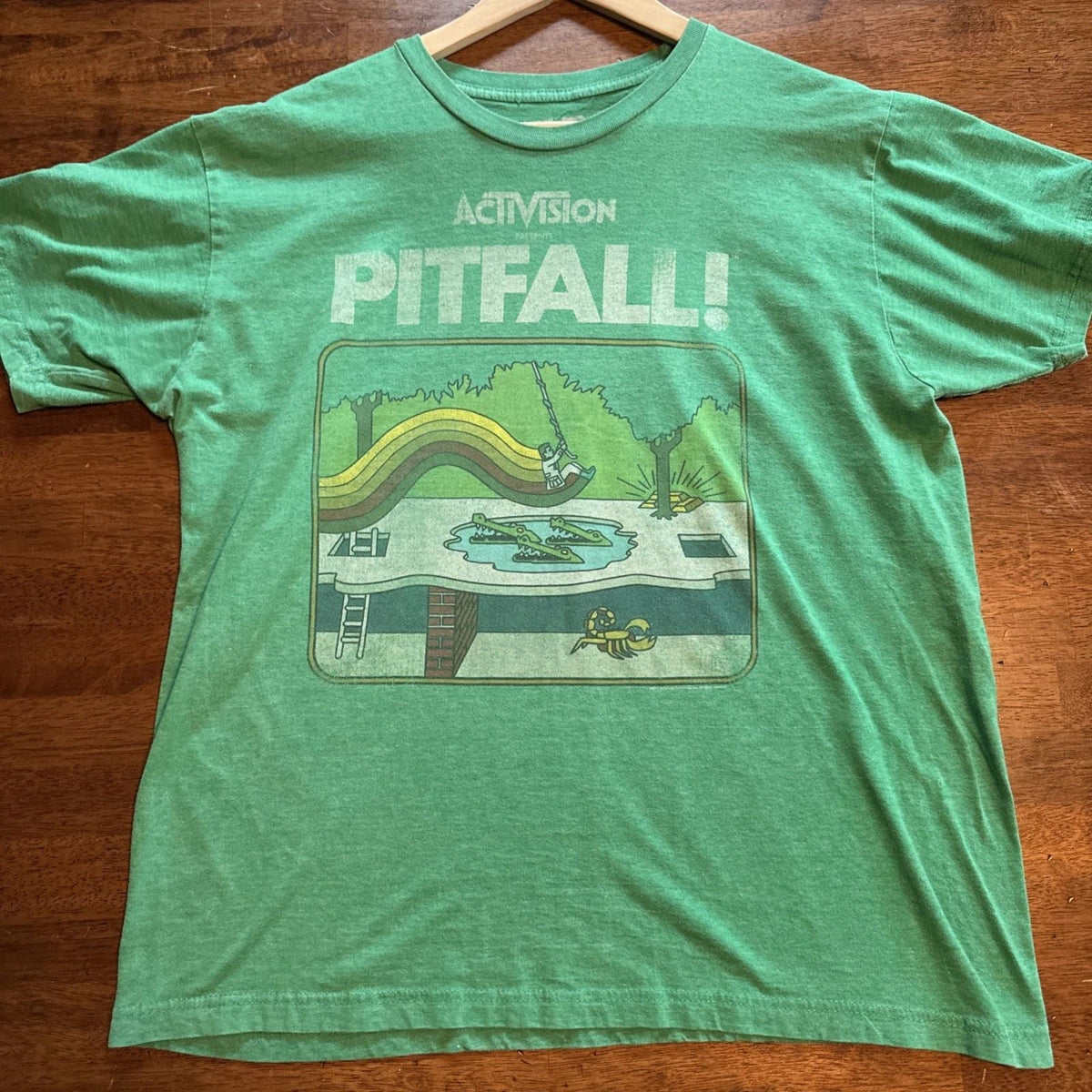 RETRO Pitfall Tshirt Men's Large Video Game Atari Activision Unisex