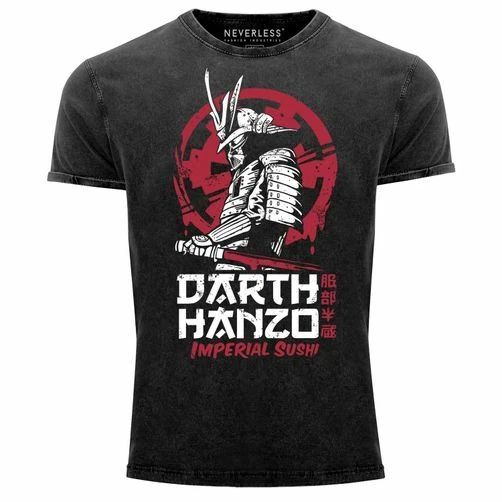 Mens Vintage Shirt Hattori Hanzo Parody Darth Vader Movie Movie Print Shirt Unisex