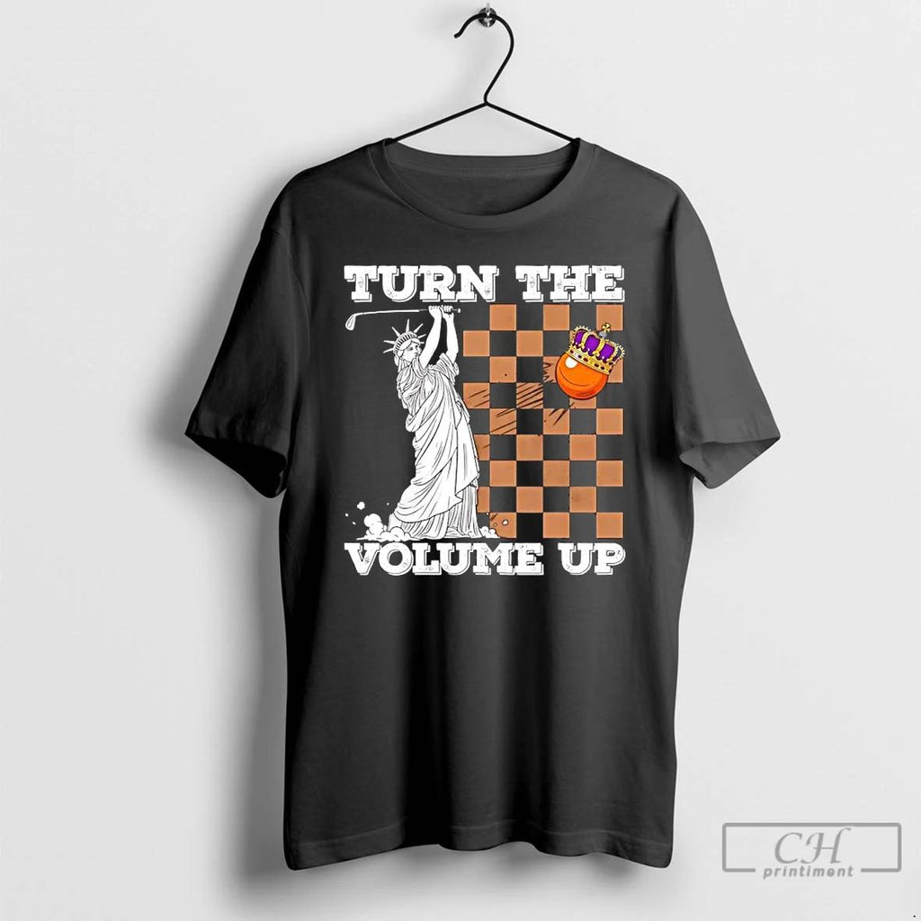 Premium Turn The Volume Zohran Mamdani Beats Trump Orange T Shirts Unisex