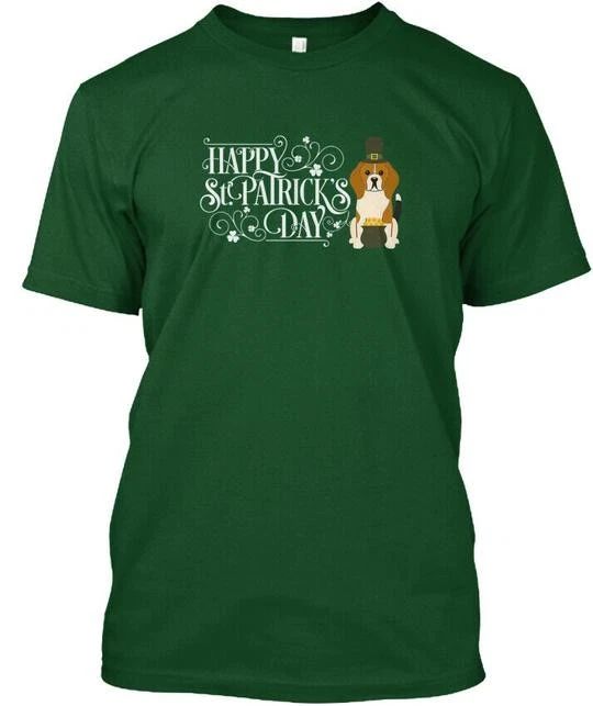 St Patricks Day Dog Lover Beagle Made In The USA Size S To 5XL Unisex