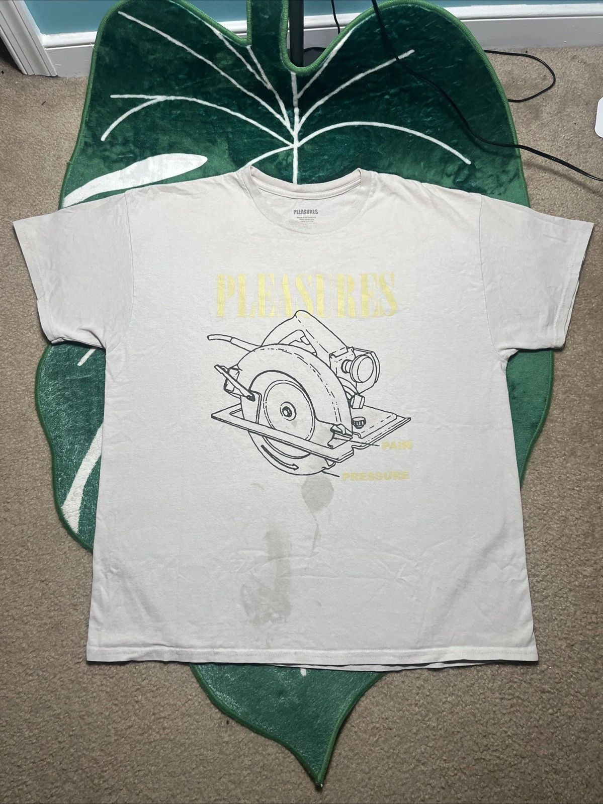 Pleasure’s Mens XL Tshirt Street Wear Double Sided Graphic Print Y2K Funny 2000s Unisex