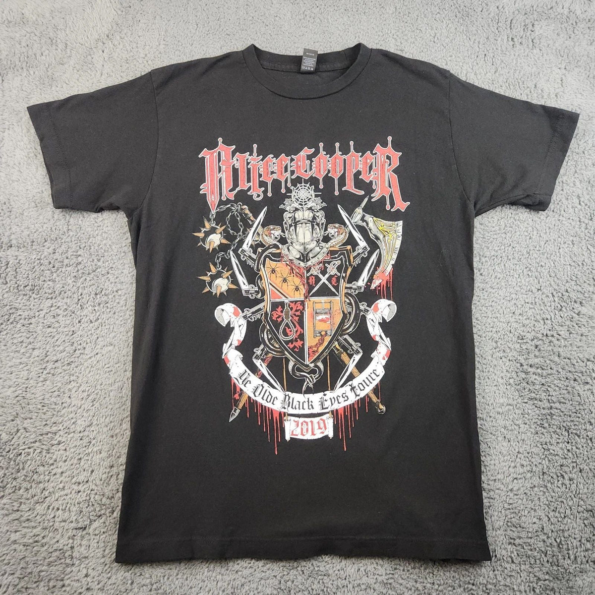 Men's Concert Tour Shirt Medium Alice Copper Glam Rock Retro Band Music Tee Unisex