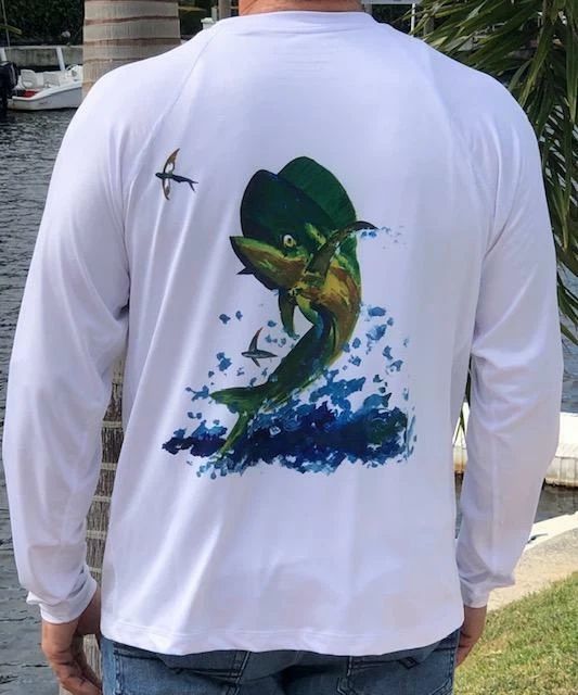 SPF-50-UV Long Sleeve Fishing Shirt UV Cool Dry Mahi Unisex