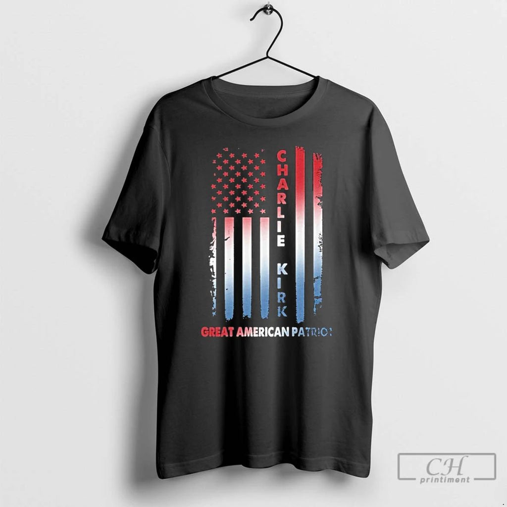 Classic Patriotic Great American Patriot Charlie Kirk T Shirts Unisex