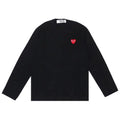 COMME des GARCONS PLAY CDG Unisex Long Sleeve AX-T118-051 Black Unisex
