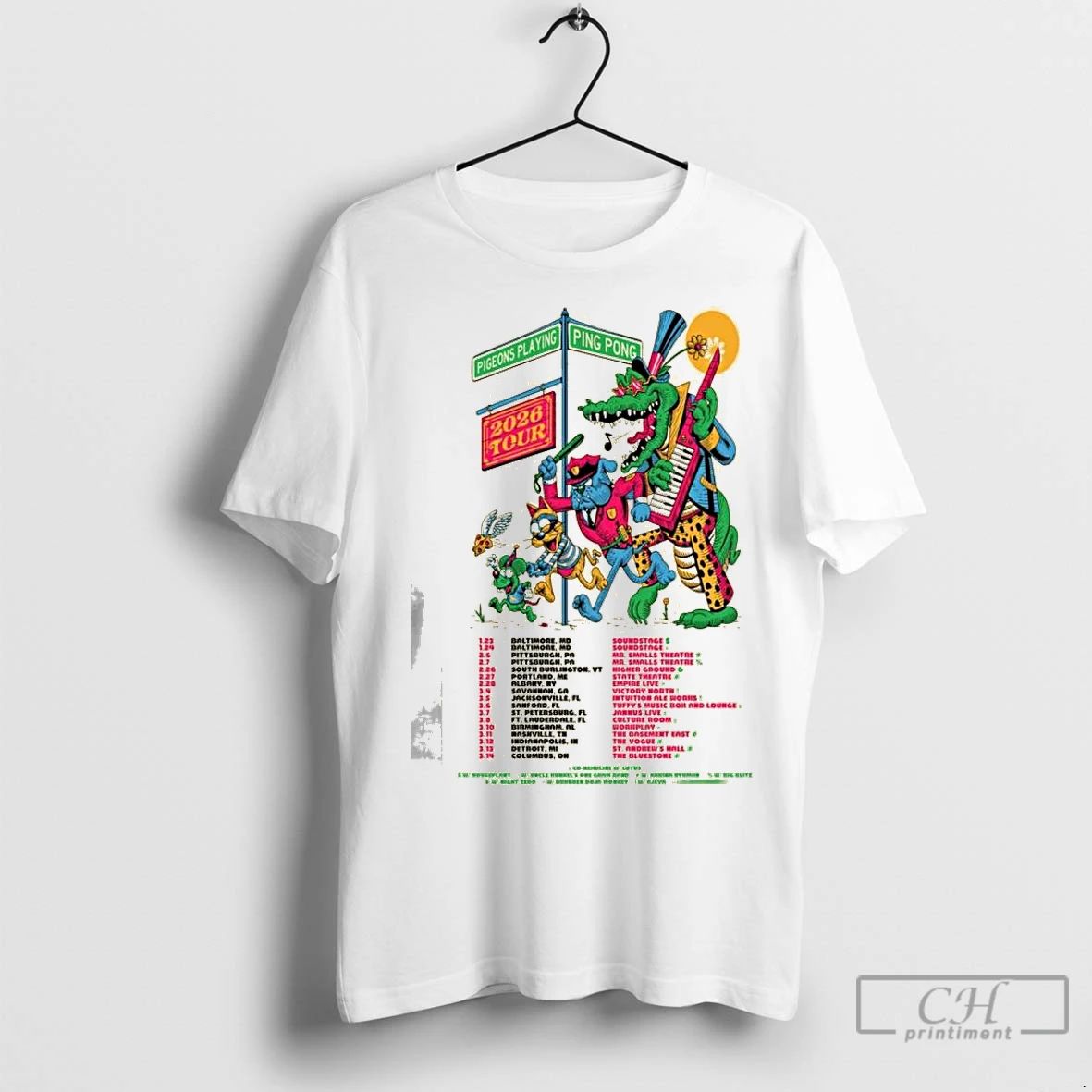 Premium Pigeons Playing Ping Pong Gig 2026 Tour Unisex