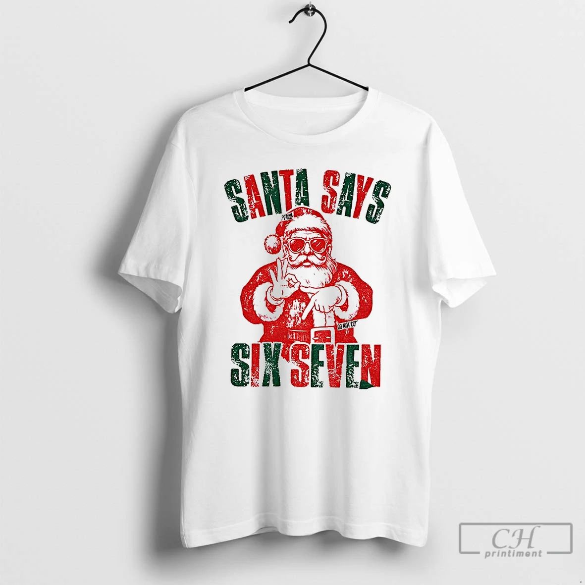 Classic 6 7 Meme Santa Says Six Seven Christmas T Shirts Unisex
